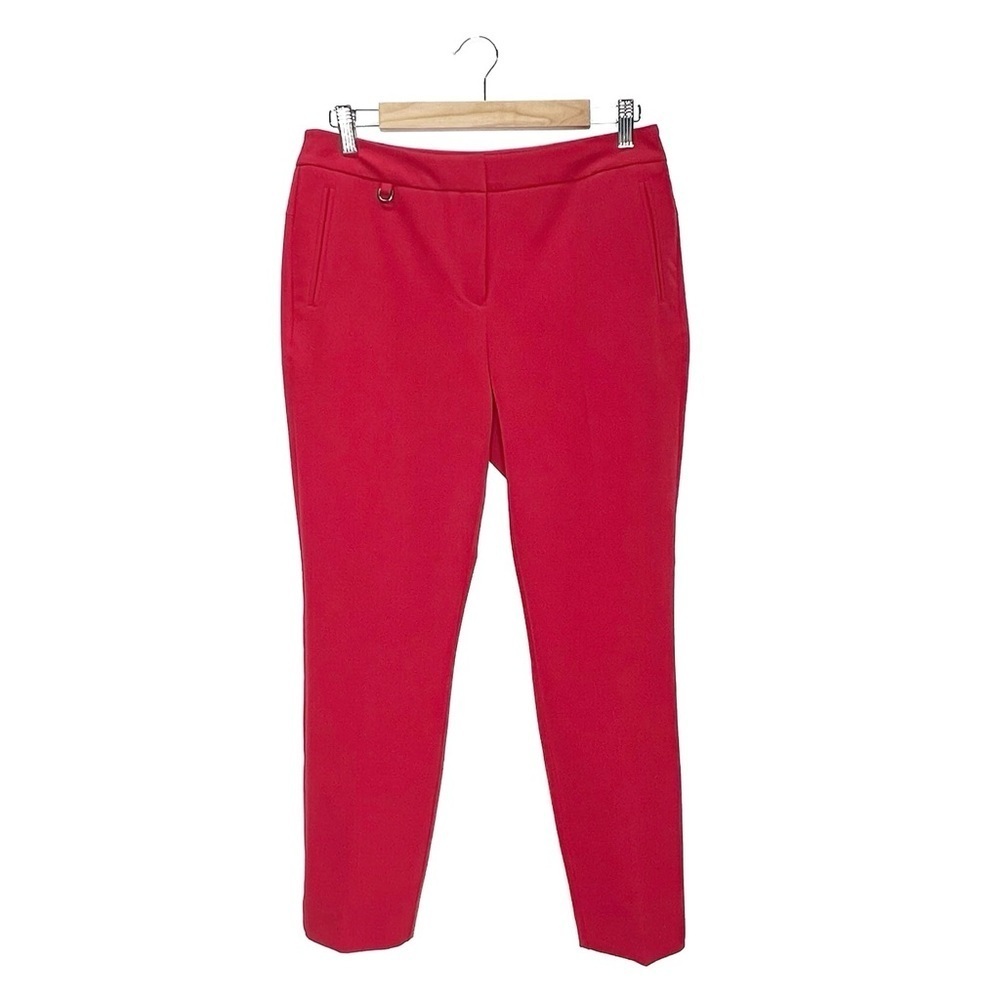 Adrienne Vittadini Millennium Kate Fit Ankle Length Red Pants Size 6 New NWT
